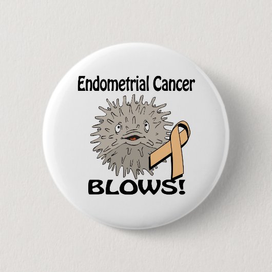 Endometrieke kanker vertraagt het bewustmakingsont ronde button 5,7 cm (Voorkant)