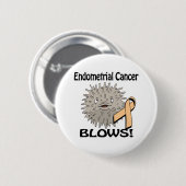 Endometrieke kanker vertraagt het bewustmakingsont ronde button 5,7 cm (Voorkant /achterkant)