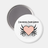 Endometrieke kanker warrior harthart magneet (Voorkant / Achterkant)
