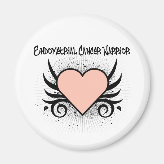 Endometrieke kanker warrior harthart magneet (Voorkant)