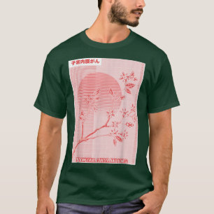 Endometrieke kankerwaarschuwing Sakura Cherry Blos T-shirt