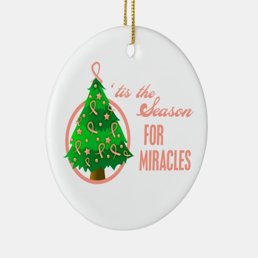 Endometrieke kerstmantel met kanker keramisch ornament (Rechts)