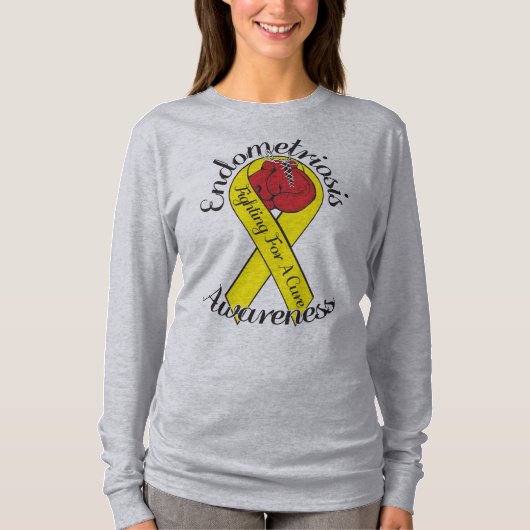 ENDOMETRIOSE BEWUSTMAKING Bella+Canvas Shirt (Voorkant)