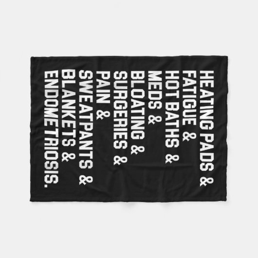 Endometriose Bewustmaking Gift Heft Pads Ade Fleece Deken (Voorkant (Horizontaal))