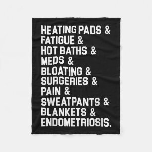 Endometriose Bewustmaking Gift Heft Pads Ade Fleece Deken