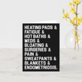 Endometriose Bewustmaking Gift Heft Pads Ade Kaart (Gele Bloem)