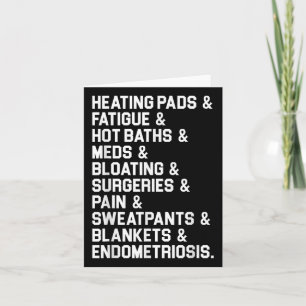 Endometriose Bewustmaking Gift Heft Pads Ade Kaart