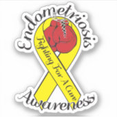 ENDOMETRIOSE BEWUSTZIJN Cut Vinyl Sticker (Voorkant)