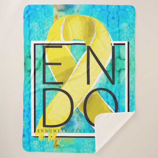 Endometriose bewustzijn Sherpa Deken (Voorkant)