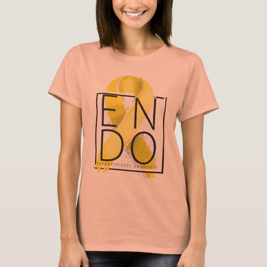 Endometriose Bewustzijn Slouchy Boyfriend T-shirt (Voorkant)