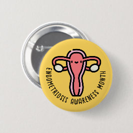 Endometriose bewustzijnsmaand ronde button 5,7 cm