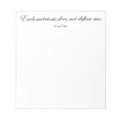 Endometriose definieert me niet notitieblok (Voorkant)