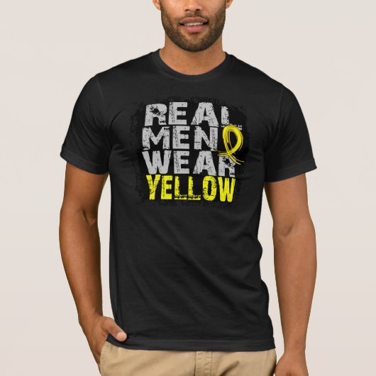 Endometriose Echte Mannen Draag Geel T-shirt (Voorkant)