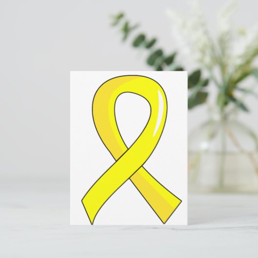 Endometriose Geel lint 3 Briefkaart (Staand voorkant)