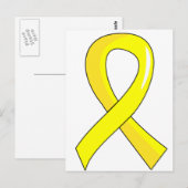Endometriose Geel lint 3 Briefkaart (Voorkant / Achterkant)