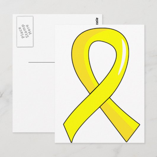 Endometriose Geel lint 3 Briefkaart (Voorkant / Achterkant)