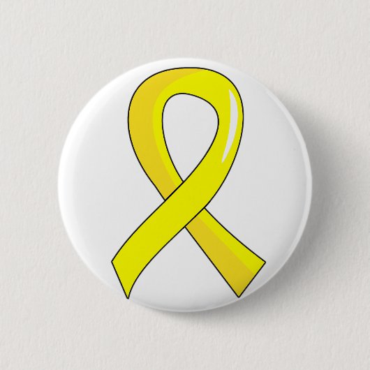 Endometriose Geel lint 3 Ronde Button 5,7 Cm (Voorkant)