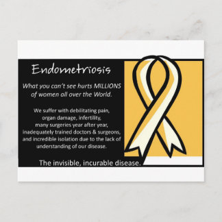 Endometriose - Geel lint Briefkaart
