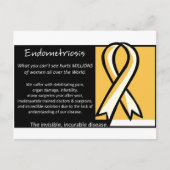 Endometriose - Geel lint Briefkaart (Voorkant)