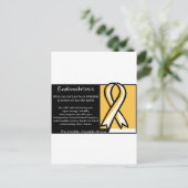 Endometriose - Geel lint Briefkaart (Staand voorkant)