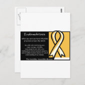 Endometriose - Geel lint Briefkaart (Voorkant / Achterkant)