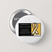 Endometriose - Geel lint Ronde Button 5,7 Cm (Voorkant /achterkant)