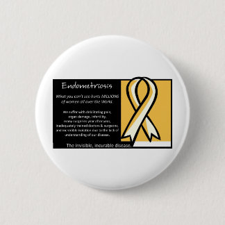 Endometriose - Geel lint Ronde Button 5,7 Cm