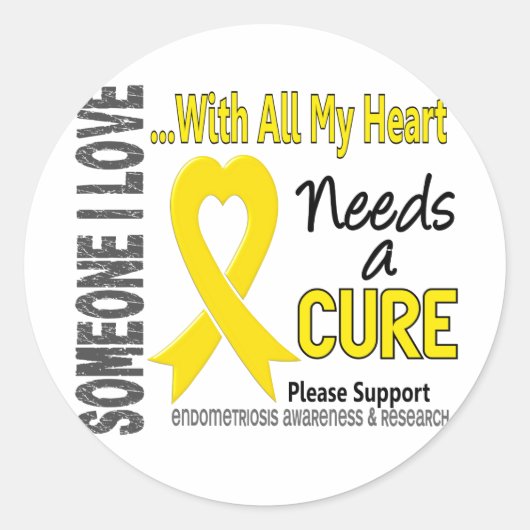 Endometriose heeft een kuur 3 nodig ronde sticker (Voorkant)