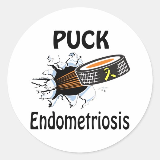 Endometriose Ronde Sticker (Voorkant)