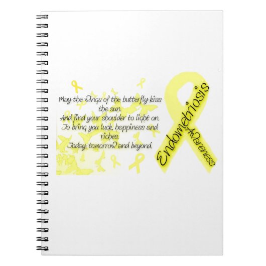 Endometriosis awareness Butterfly Quote Notitieboek (Voorkant)