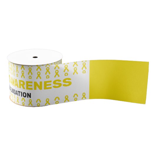 Endometriosis Awareness Patroon Ribbon Grosgrain Lint (Spoel)
