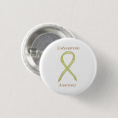 Endometriosis Awareness Ribbon Custom Pin Ronde Button 3,2 Cm (Voorkant /achterkant)