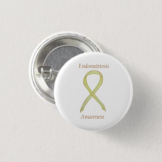 Endometriosis Awareness Ribbon Custom Pin Ronde Button 3,2 Cm (Voorkant /achterkant)