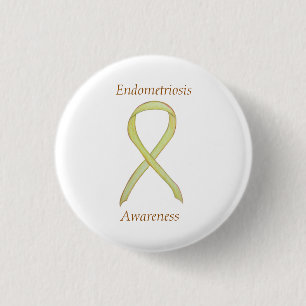 Endometriosis Awareness Ribbon Custom Pin Ronde Button 3,2 Cm