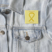 Endometriosis Awareness Ribbon Custom Pin Vierkante Button 5,1 Cm (In situ)