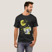 Endometriosis Awareness Yellow Hippie Sunflower El T-shirt (Voorkant volledig)