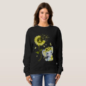 Endometriosis Awareness Yellow Hippie Sunflower El Trui (Voorkant volledig)