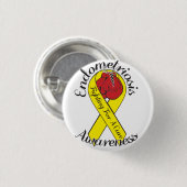 Endometriosis Awarness Small, 1 ¼ Inch Round Butto Ronde Button 3,2 Cm (Voorkant /achterkant)