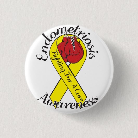 Endometriosis Awarness Small, 1 ¼ Inch Round Butto Ronde Button 3,2 Cm (Voorkant)