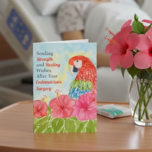 Endometriosis Healing Scarlet Macaws, Hibiscus Kaart