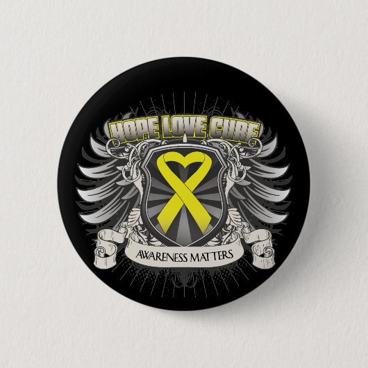Endometriosis Hope Love Cure Ronde Button 5,7 Cm (Voorkant)