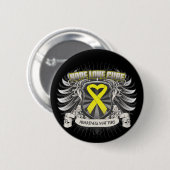 Endometriosis Hope Love Cure Ronde Button 5,7 Cm (Voorkant /achterkant)