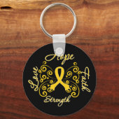 Endometriosis Hope motto Butterfly Sleutelhanger (Voorkant)