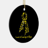 Endometriosis Love Courage Hope Butterflies Keramisch Ornament (Rechts)