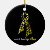 Endometriosis Love Courage Hope Butterflies Keramisch Ornament (Voorkant)