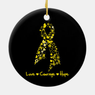 Endometriosis Love Courage Hope Butterflies Keramisch Ornament