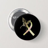 Endometriosis Ribbon Ronde Button 5,7 Cm (Voorkant /achterkant)