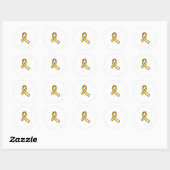 Endometriosis Ribbon  Ronde Sticker (Vel)