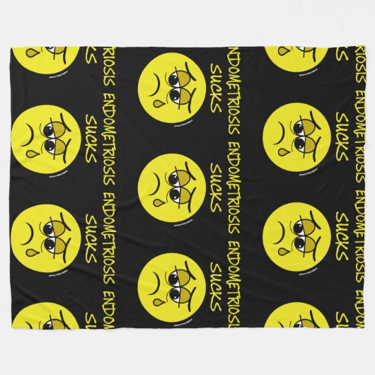 Endometriosis Sucks Fleece Deken (Voorkant (Horizontaal))