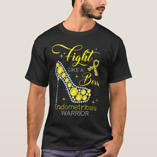 Endometriosis Warrior 2022 Fight like a Bss High T-shirt (Voorkant)